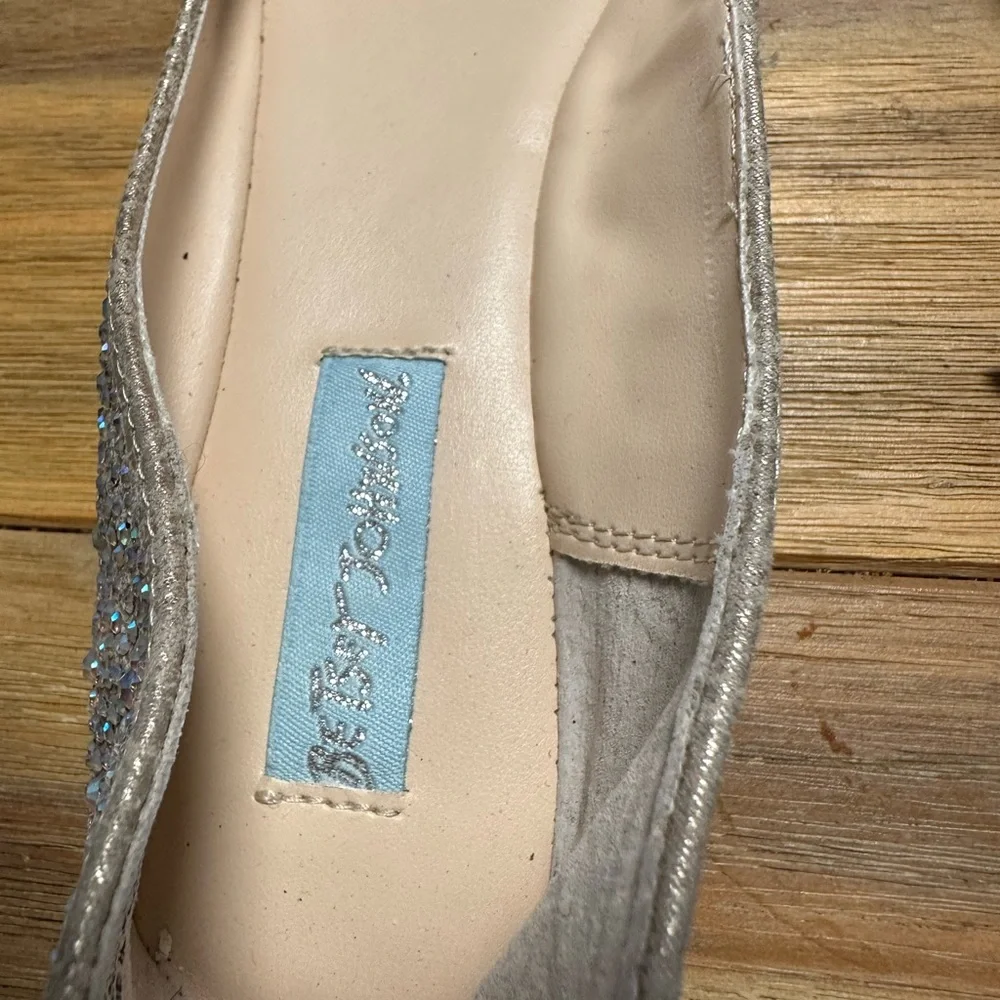 Blue by Betsey Johnson Crystal Ballet Flat Size 7.5 - Picture 4 of 5